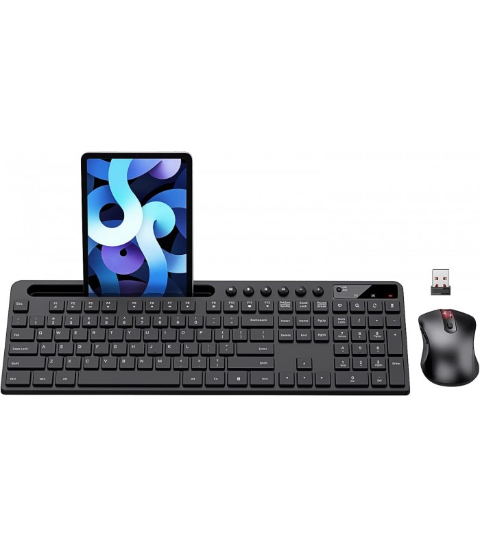 MARVO Wireless Keyboard and Mouse Combination with Phone Tablet Holder MARVO Wireless Keyboard and Mouse Combination with Phone Tablet Holder