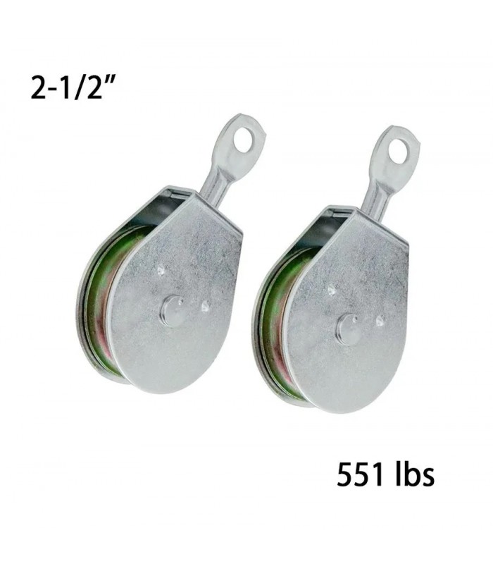 Mibro KingChain Single-Cable Pulley with Swivel Eye - 2-1/2 in. - 551 lbs Capacity - Pack of 2