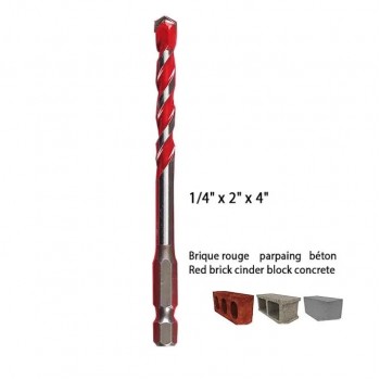 Milwaukee Hammer Drill Bits - 1/4 in. x 2 in. x 4 in.