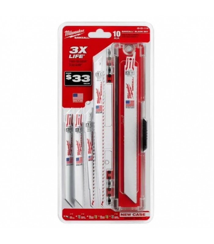 Milwaukee Reciprocating axe Blade Set - 10 Pieces