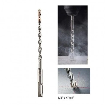 Milwaukee SDS Hammer Drill Bits - 1/4 in. x 4 in. x 6 in.