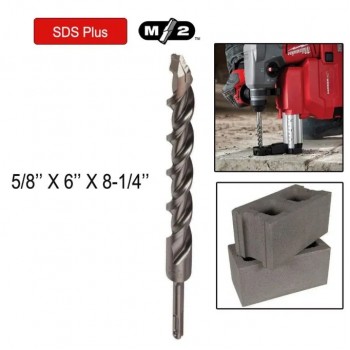Milwaukee SDS Plus Concrete Drill Bit - 5/8 in. X 6 in. X 8-1/4 in.