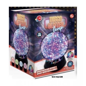 Mini Disco Glitter Lamp, 5 Inches