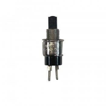Mini Momentary Push Button Switch - Round Head - N.O - Black