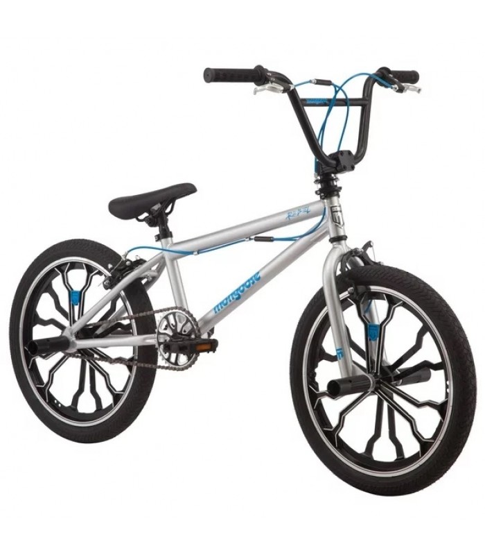 Mongoose Vélo BMX Rebel Roue de 20 po. Style Libre Argent *PRODUIT NEUF*