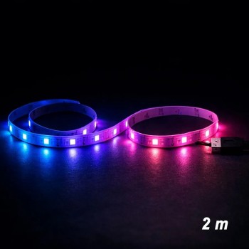 Bande lumineuse DEL RGB+W MONSTER avec télécommande - USB - 2 m ( 6.5 ft)