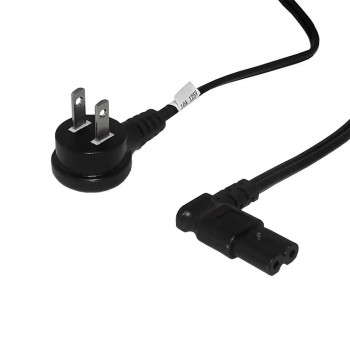 NEMA 1-15P to C7 Power Cable - 2C/18 AWG - SPT-2 - Black - 1.82 m