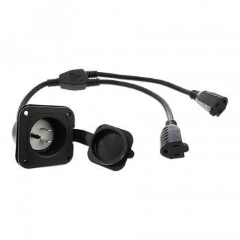 NEMA 5-15 Splitter Cable - 125V - 15A - 22 in.