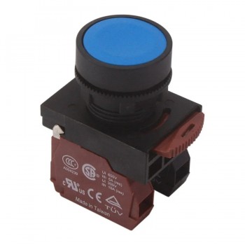 NHD Interrupteur à bouton-poussoir momentané - N.O./N.F. - Bleu