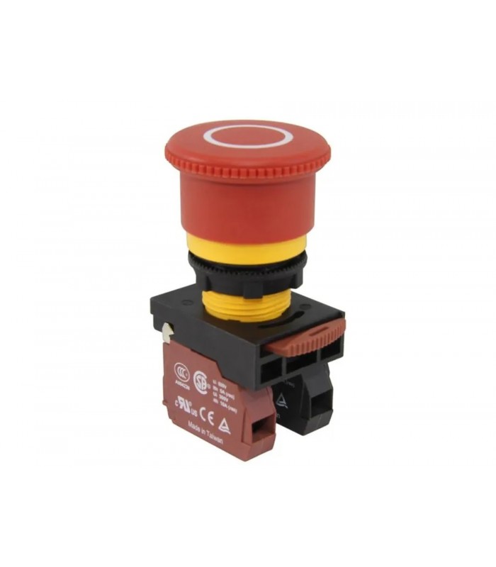 NHD Push to Stop/Pull to Reset Emergency Push Button Switch - Mushroom Head - N.O./N.C. - Red