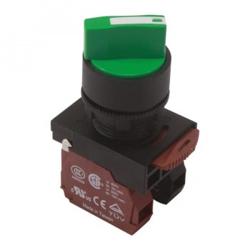 NHD Interrupteur rotatif - 2 positions 45° - N.O/N.F. - Vert