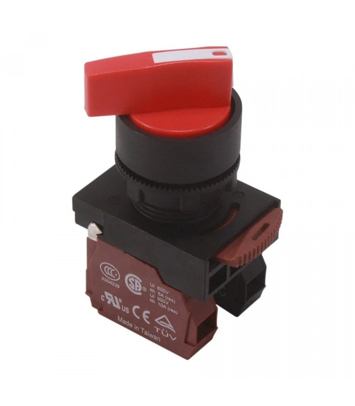 NHD Rotary Switch - 2 Positions 90° - N.O./N.F. - Red