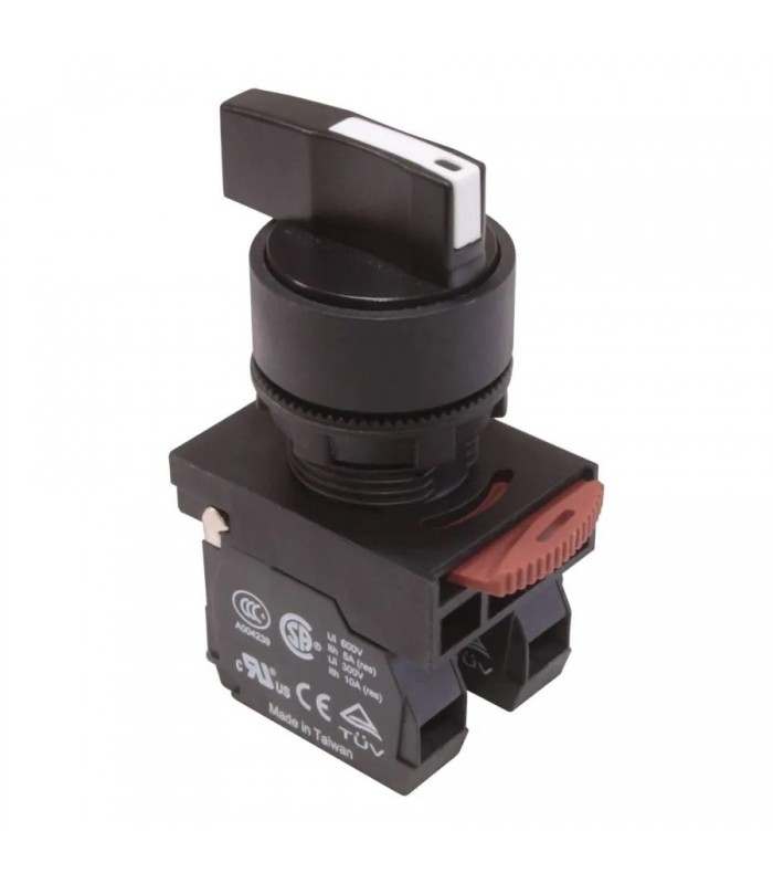 NHD Rotary Switch (Long Shaft) 3 Pos 45° Moment - Black