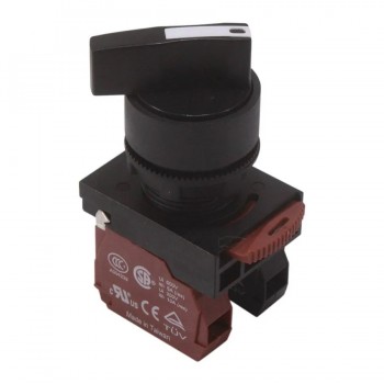 NHD Interrupteur rotatif à poignée longue - 3 positions - N.O./N.F. - Noir