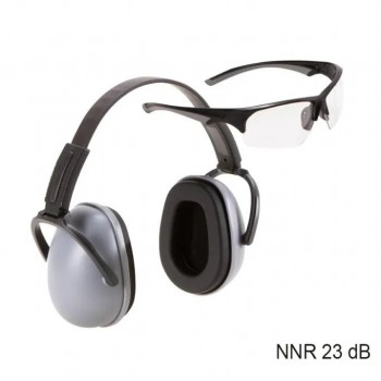 Noise Canceling Ear Muffs and Protectives Glasses Combo Set - 23 dB