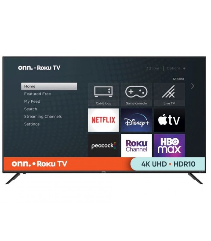 ONN 55 in. 4K UHD HDR Roku Smart TV - Recertified