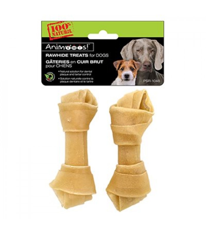 Pack of 2 100% natural rawhide bone