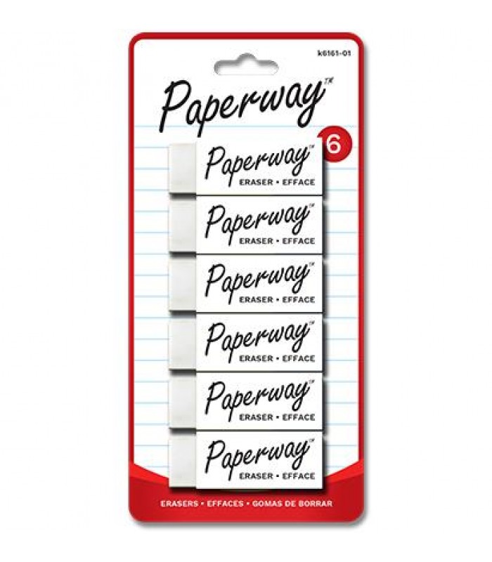 Paperway Gommes a effacer - Paquet de 6