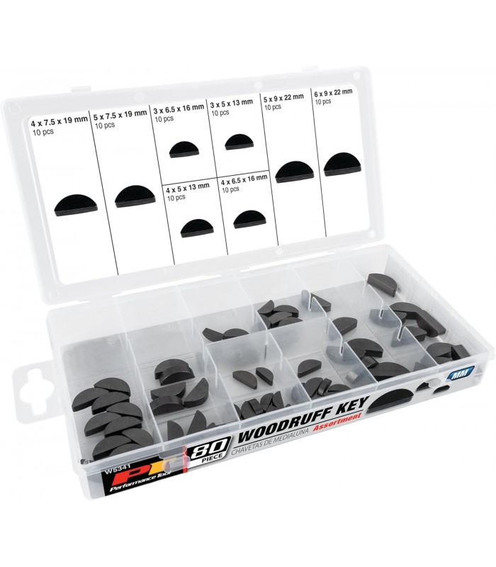 Performance Tool W5341 Assortiment de 80 Clavettes