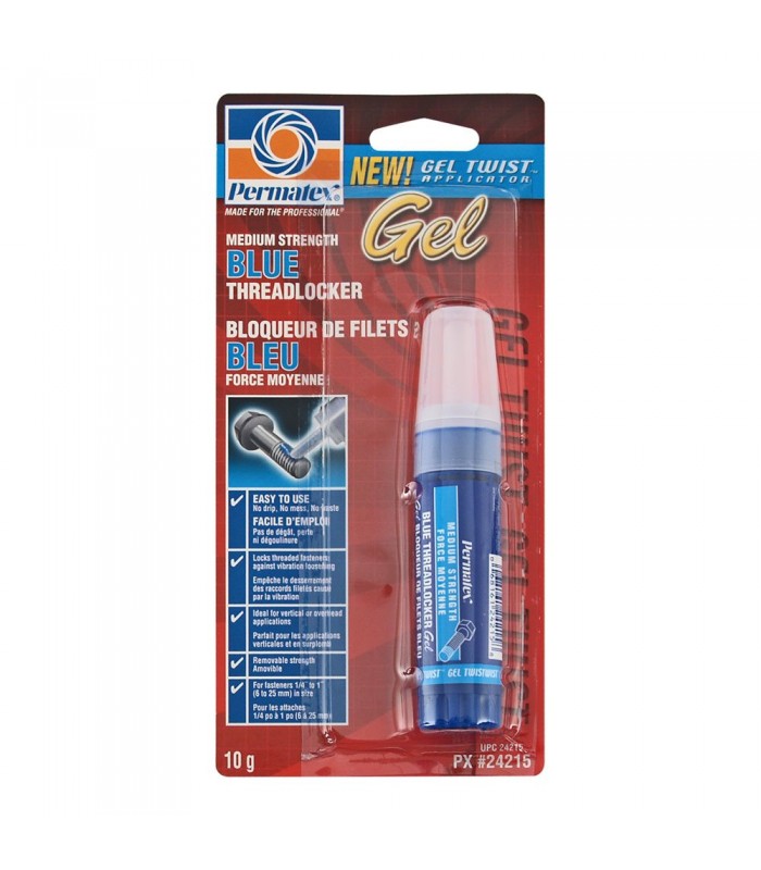 Permatex 24215 Blue Medium Strength GEL Threadlocker, 10g