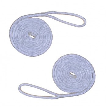Polypropylene Braided Fender Line - 9.5 mm X 1.8 m - 360 lbs - White - 2-Pack