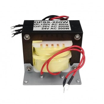 Transformateur de puissance 120 VCA à 24 VCA / 28 VCA - 8.33 A / 7.14 A - 200 W