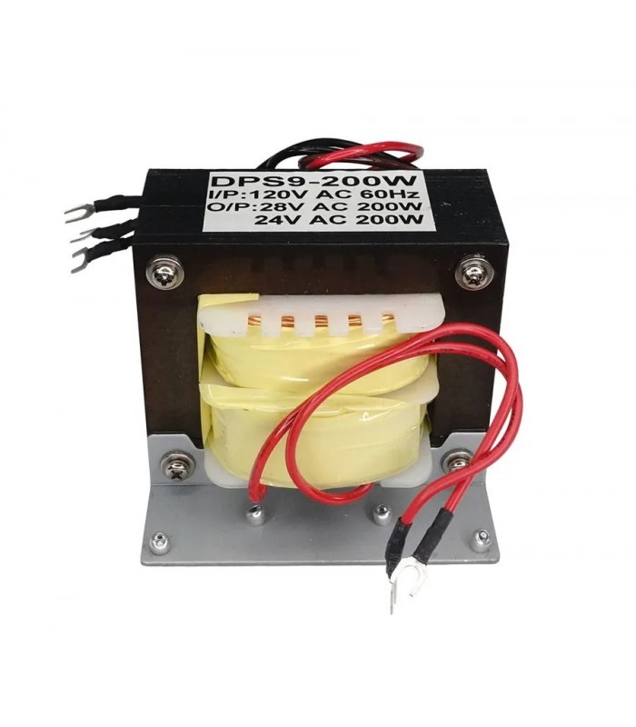 Power Transformer 120 VAC to 24 VAC / 28 VAC - 8.33 A / 7.14 A - 200 W