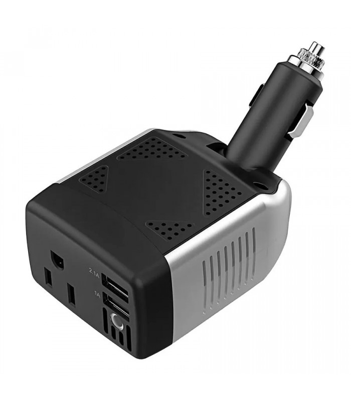 Onduleur pour véhicule POWERXCEL avec 2 ports USB et prise CA - 150 W Onduleur pour véhicule POWERXCEL avec 2 ports USB et prise CA - 150 W