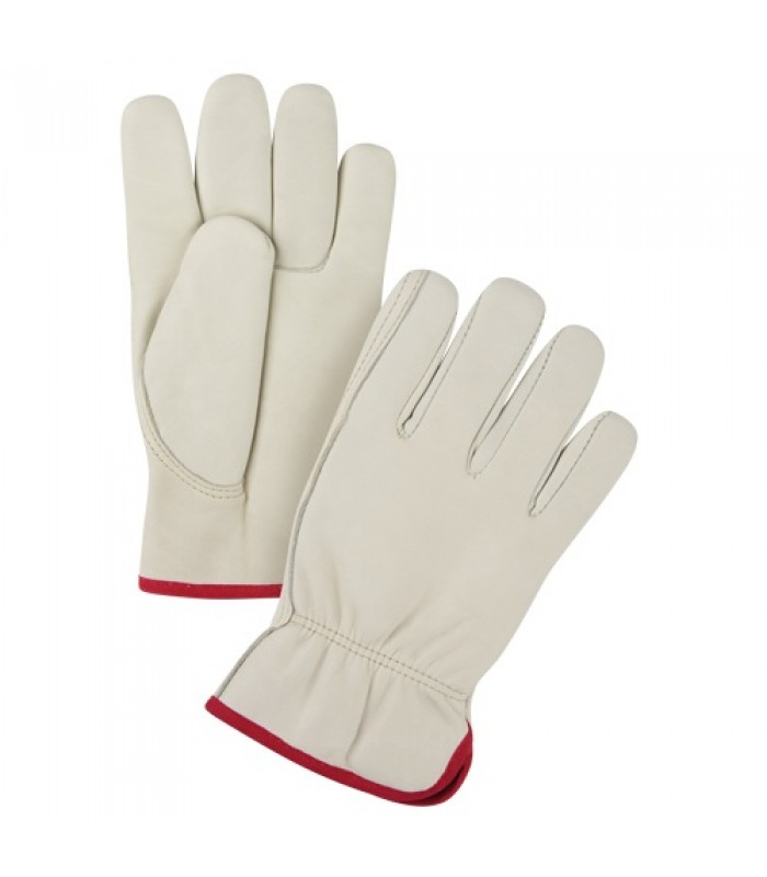 Gants de conducteur doublés pour l'hiver de première qualité, Petit, Paume en Cuir fleur de vache, Molleton