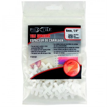 Pro-X-Tile 1/4 In. (6mm) Tile Spacers - Bag of 50