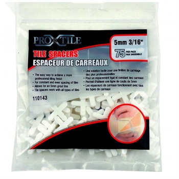 Pro-X-Tile 3/16 In. (5mm) Tile Spacers - Bag of 100
