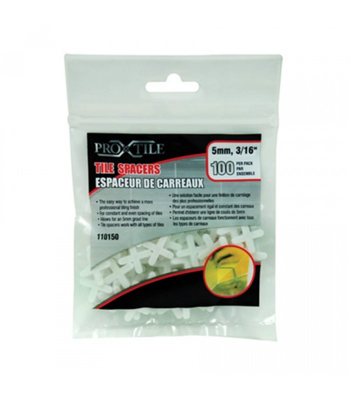 Pro-X-Tile Espaceurs de carrelage de 8 mm (5/16 po) Sac de 50