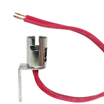 Projecting Socket for BA15D Bulb 75W 125V 25cm Wires