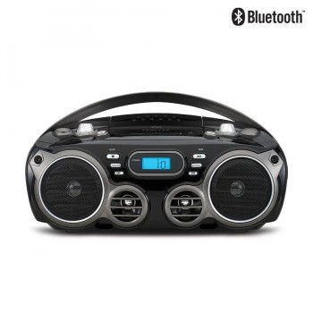 Proscan Boombox Portable Bluetooth CD avec AM/FM Radio en Noir - Recertifié