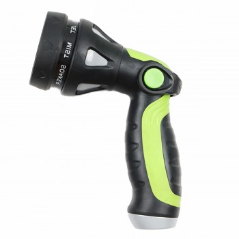 ProYard Aqua Pistolet d'arrosage à gâchette métallique en métal, jet 8 motifs - Vert/Noir