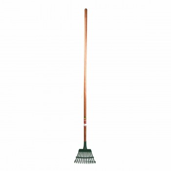 ProYard Lawn & Leaf Rake Flex-Steel 11-tine 48in Wood L-Handle