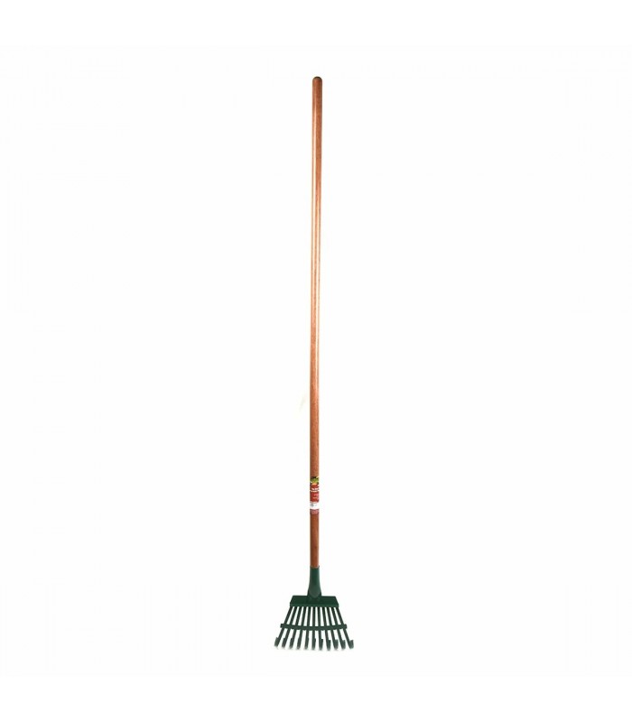 ProYard Lawn & Leaf Rake Flex-Steel 11-tine 48in Wood L-Handle