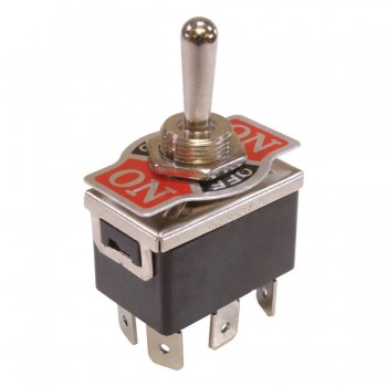 PureVolt Interrupteur à levier à 3 positions - Marche/Arrêt/Marche - D.P.D.T. - 125 V/250V - 20 A/15 A - 6 Pins