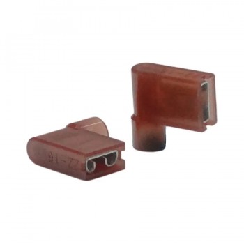 PureVolt Terminal à lame femelle isolée 90° - .250 po. - 22-16 AWG - Rouge - Paquet de 10