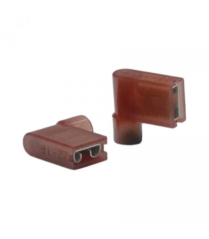 PureVolt Terminal à lame femelle isolée 90° - .250 po. - 22-16 AWG - Rouge - Paquet de 10