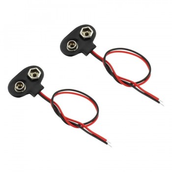 PureVolt 9V Battery Connector with Wires - 2-Pack