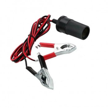 PureVolt Alligator Clips to Cigarette Lighter Socket for 12 V Battery - 3 m