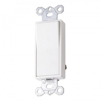 PureVolt Decora 3-Way Rocker Switch 15A 120V - White