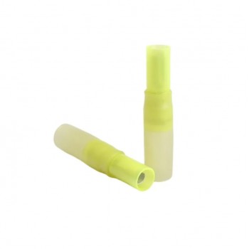 PureVolt Double Crimp Heat Shrink Female Bullet Terminal - 4 mm - 12-10 AWG - Yellow - 10-Pack