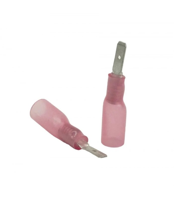 PureVolt Terminal à lame mâle thermorétractable double baril - .110 po. - 22-16 AWG - Rose - Paquet 10 2,99 $