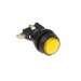 PureVolt Interrupteur à bouton poussoir momentané illuminé - S.P.D.T. - N.F. - 125/250 V - Jaune