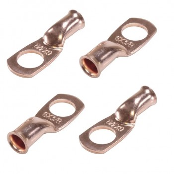 PureVolt Lug Terminal - 3/8 in. Screw - 6 AWG - 4-Pack