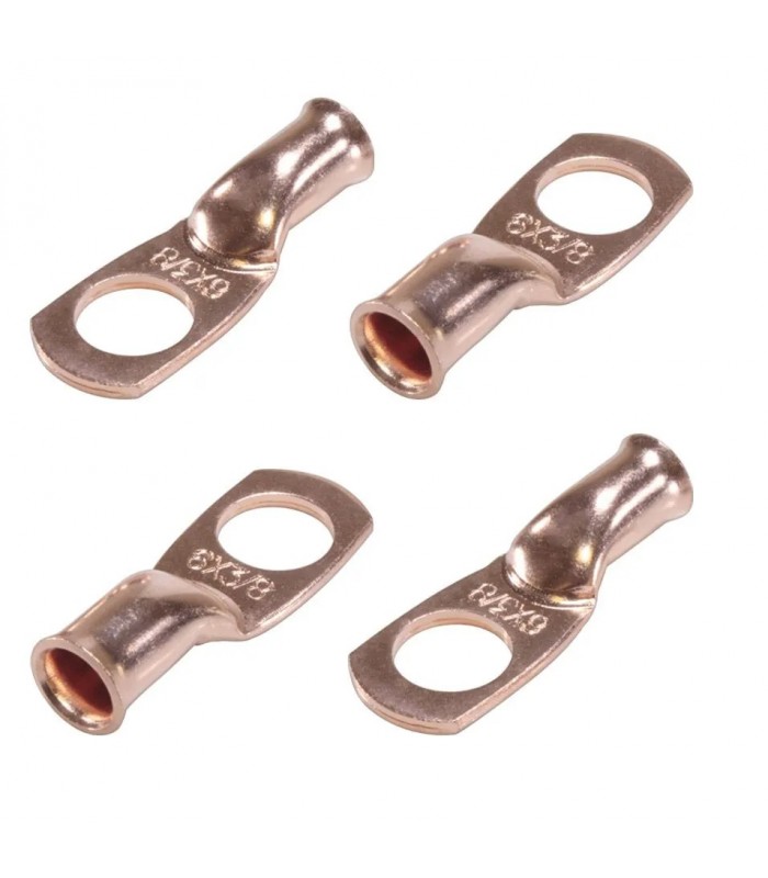 PureVolt Lug Terminal - 3/8 in. Screw - 6 AWG - 4-Pack