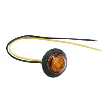 PureVolt Miniature LED Clearance Light with Lead Wires - 3/4 in - Amber - 5-Pack