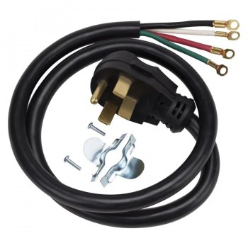 PureVolt NEMA 14-50P 4-Wire 8 AWG/6 AWG Range Power Cord - 50 A - 1.8m